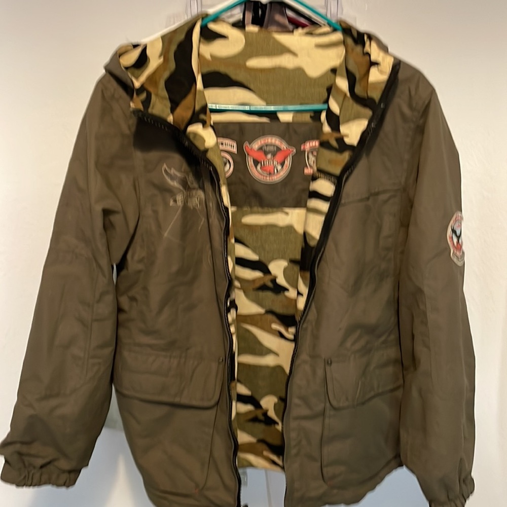 Reversible green jacket - Picture 2 of 6